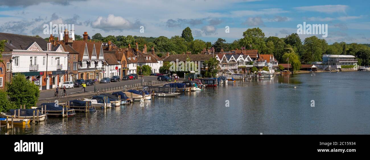 Riverside Landscape, Henley-on-Thames, River Thames, Oxfordshire, England, GB, GB. Stockfoto