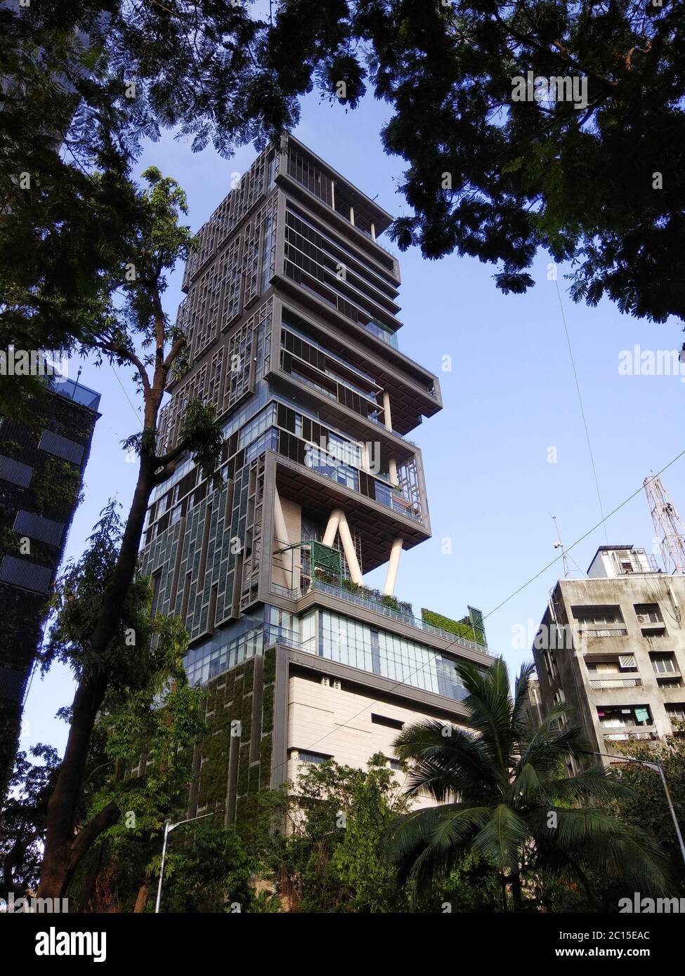 ANSICHT VON ANTILLA, RESIDENZ VON MUKESH AMBANI, MUMBAI, MAHARASHTRA