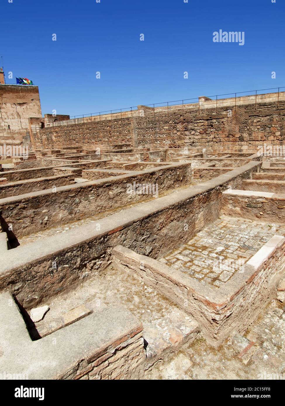 Alte spanische Burg in Granada. Alhambra. Spanien Stockfoto