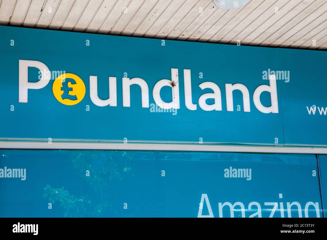 Schild Poundland Shop, Southampton Stockfoto