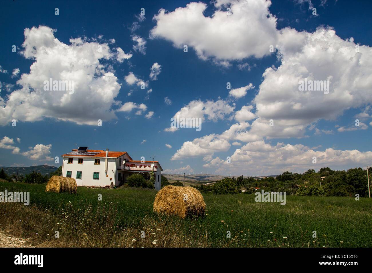 Panorama di Gagliano Calitri la campagna (Avellino) Stockfoto