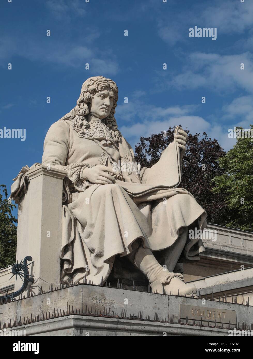 COLBERT-STATUE IN DER ASSEMBLEE NATIONALE, PARIS Stockfoto