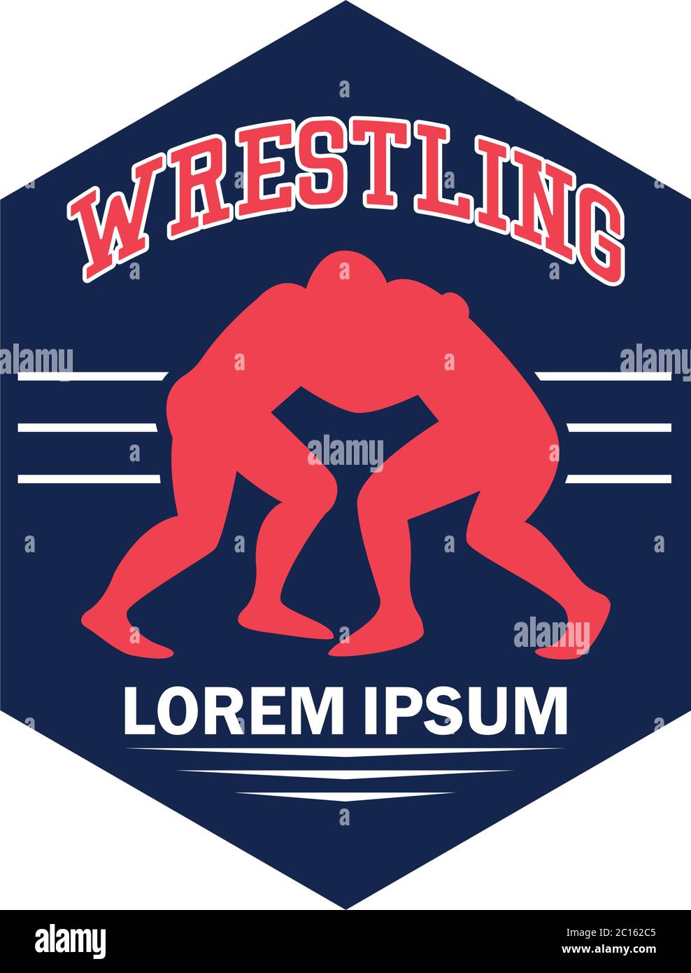 Wrestling Logo mit Textraum für Ihren Slogan / Tag Linie, Vektor-Illustration Stock Vektor