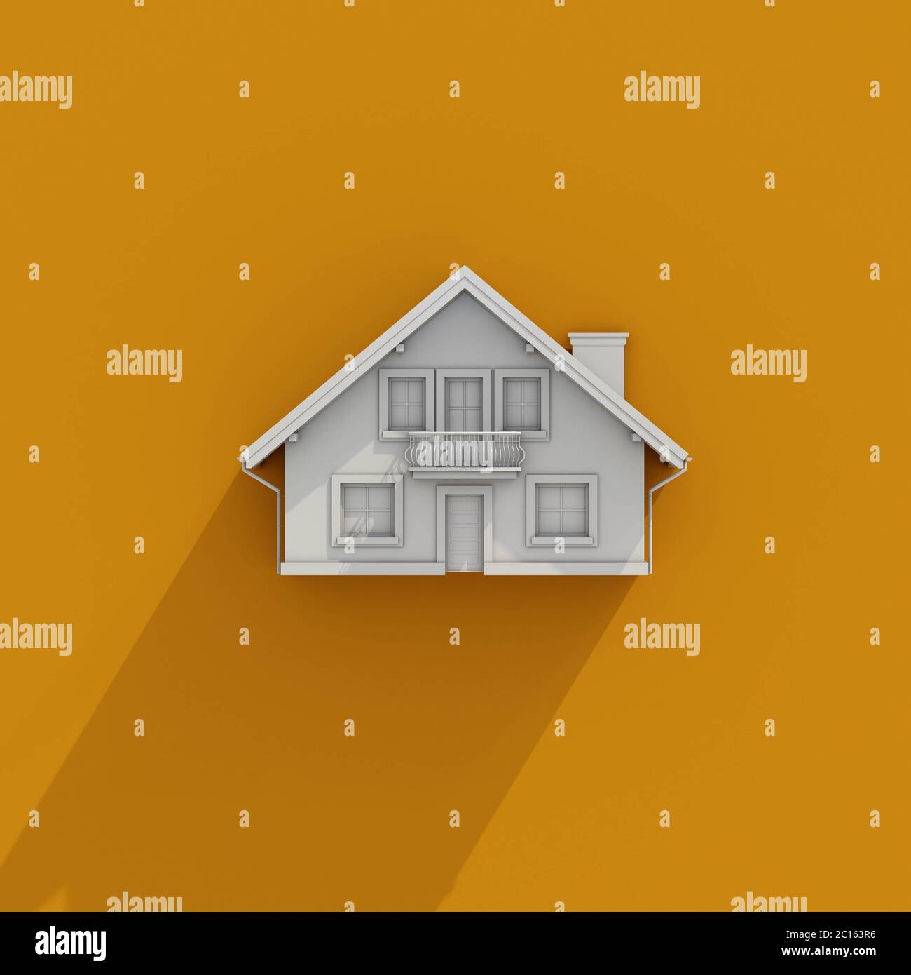 3D-Haus-Symbol Stockfoto