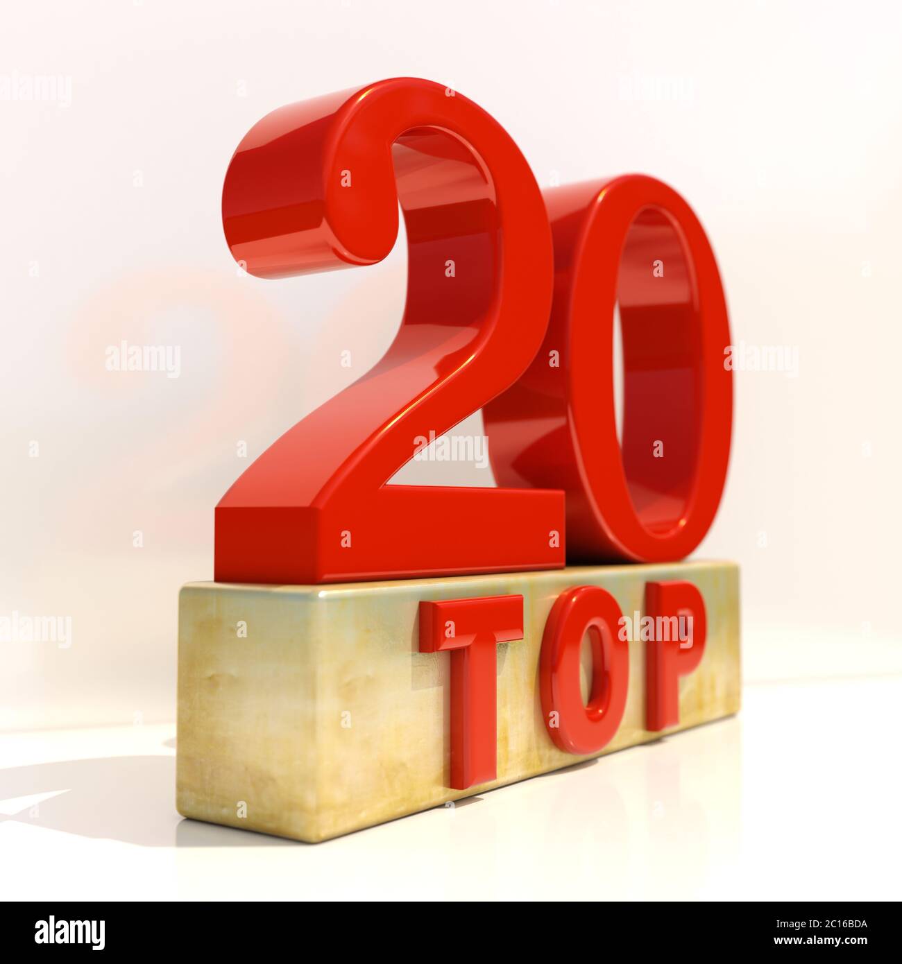 Top 20 3D-Bewertungszeichen Stockfoto