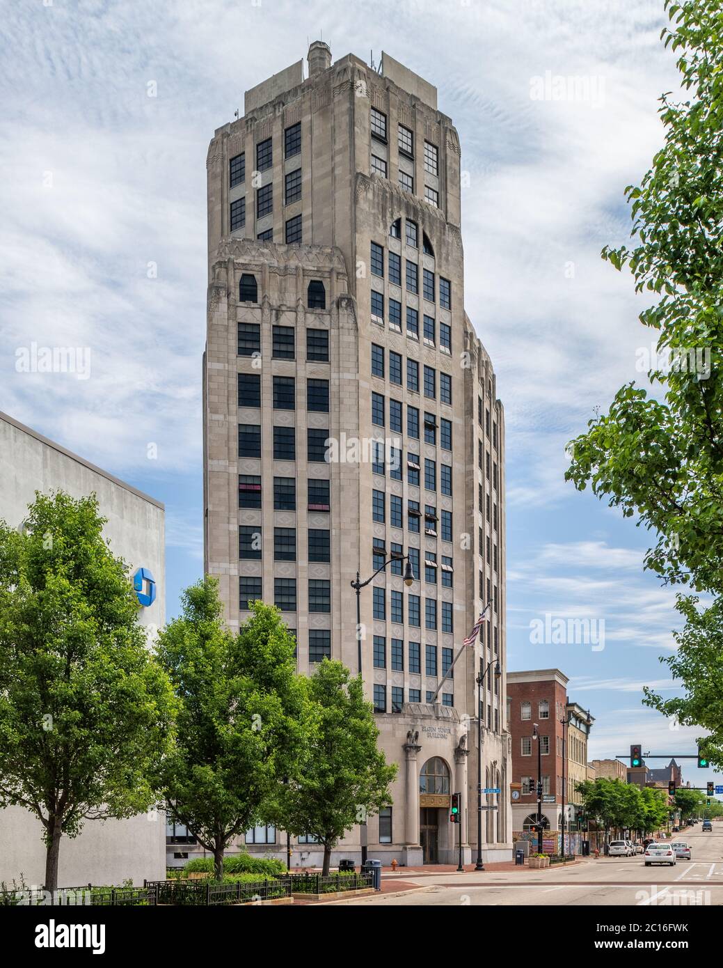 Elgin Tower Gebäude Stockfoto