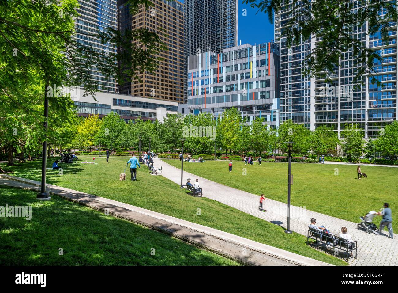 Lake Shore East Park Stockfoto