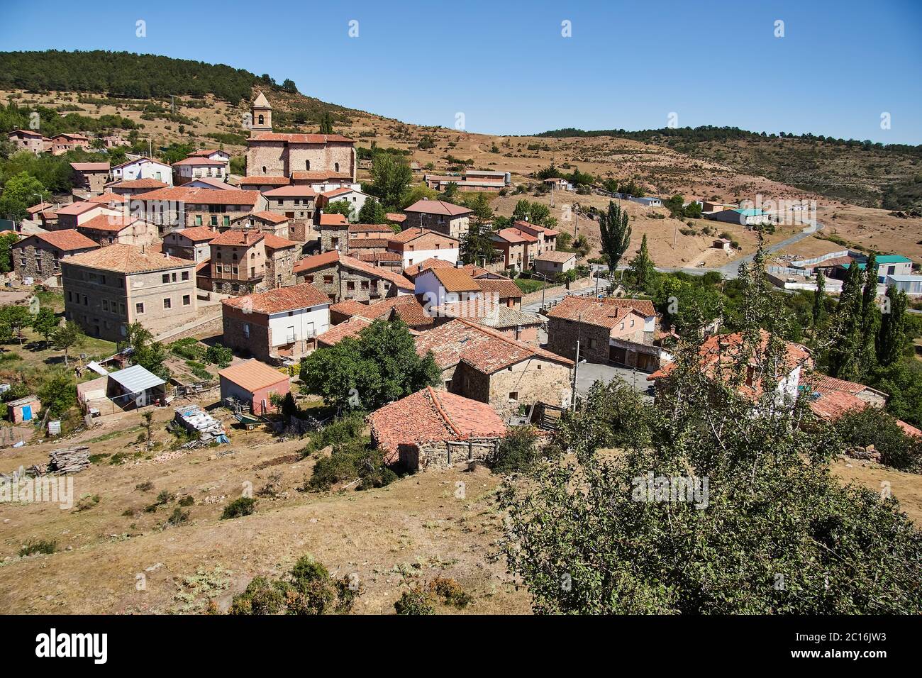 Muro en Cameros Dorf in La Rioja Provinz, Spanien Stockfoto