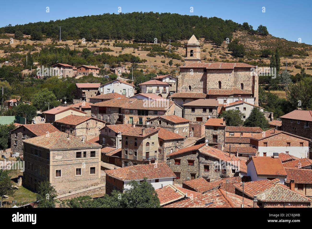 Muro en Cameros Dorf in La Rioja Provinz, Spanien Stockfoto