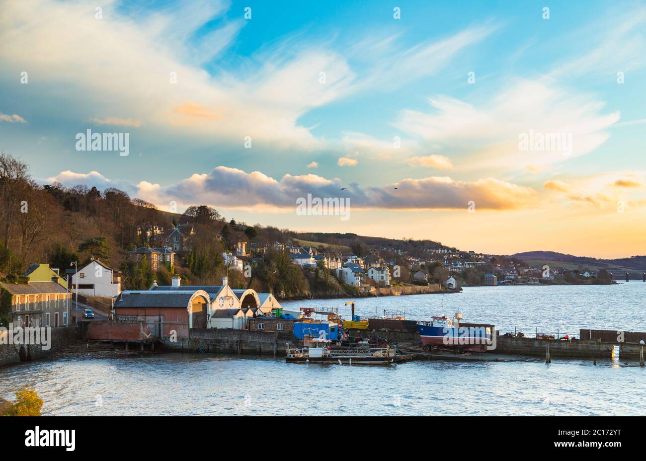 Der Pier in Newport-on-Tay, Fife, Schottland. Stockfoto