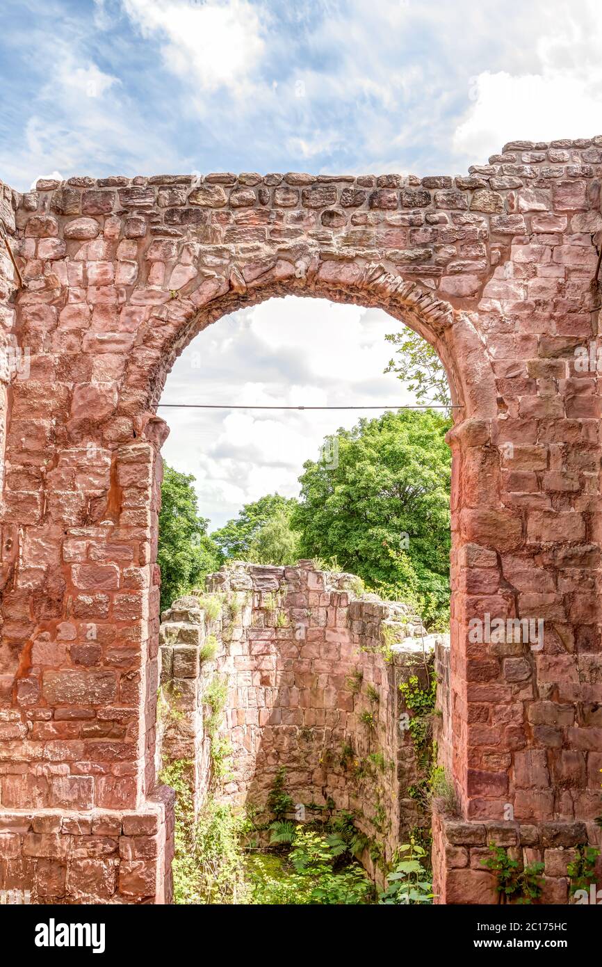 Obere Burg des Kyffhauser Denkmals von Kaiser Wilhelm und Barbarossa Stockfoto