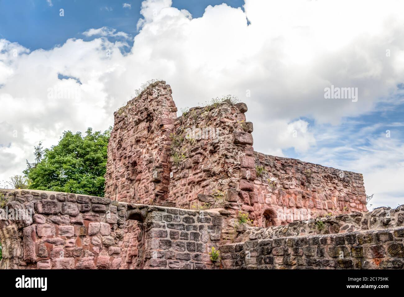 Obere Burg des Kyffhauser Denkmals von Kaiser Wilhelm und Barbarossa Stockfoto