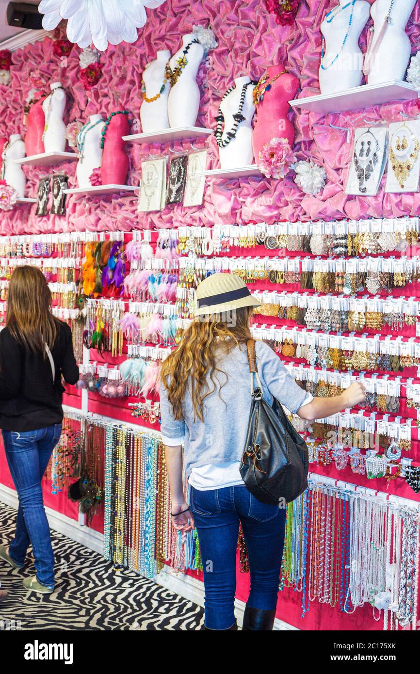 New Orleans Louisiana, French Quarter, so guter Schmuck, Schmuck, Geschäft, Geschäfte, Geschäfte, Bezirk, Shopping Shopper Shopper shoppen Geschäfte Markt Märkte ma Stockfoto