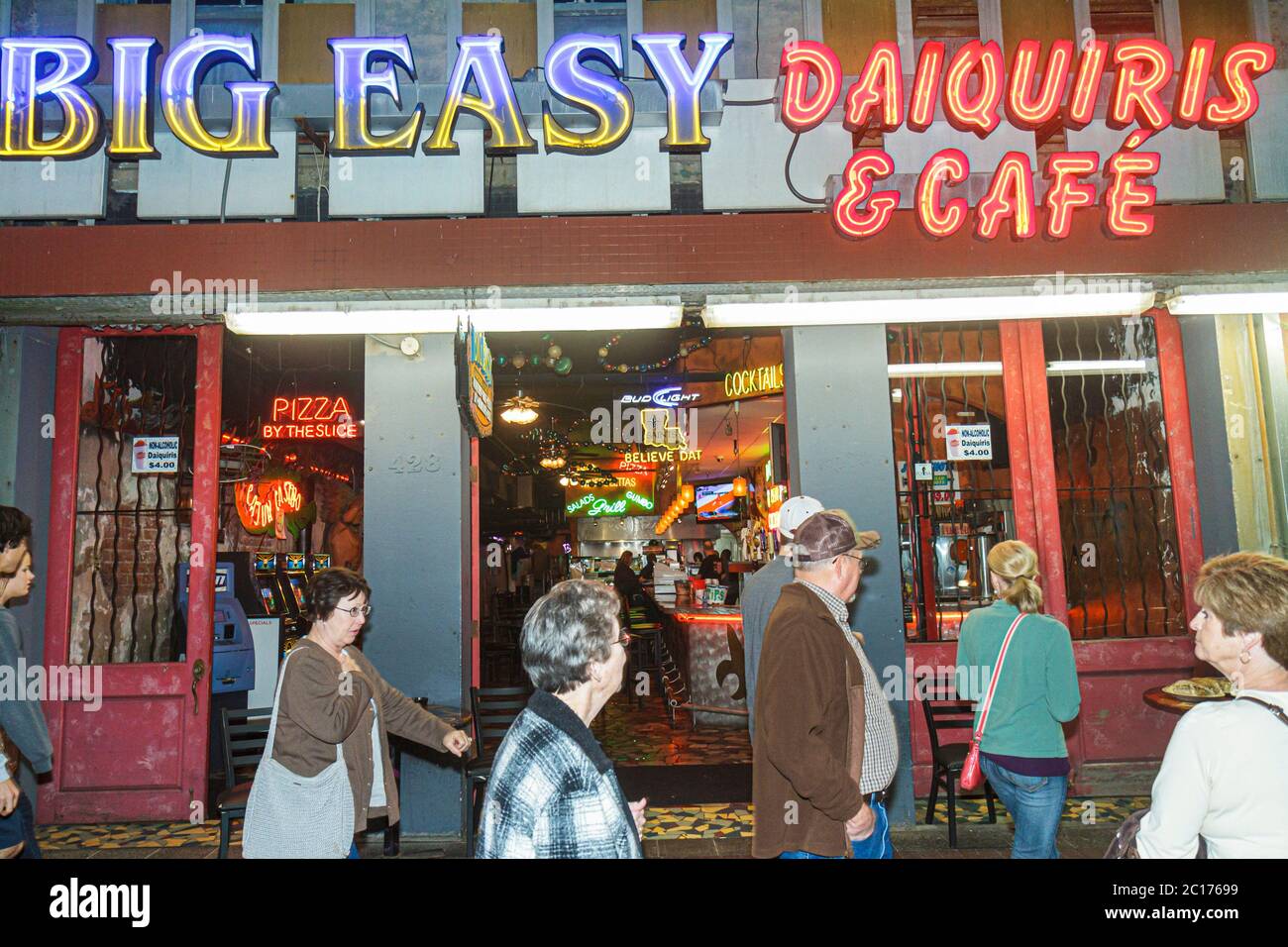 New Orleans Louisiana, Canal Street, Downtown, Big Easy Daiquiries & Cafe, Bar, Bars, Lounge Pub, Restaurant, Restaurants, Essen, Essen, essen, essen, Cafe, Cafés bi Stockfoto