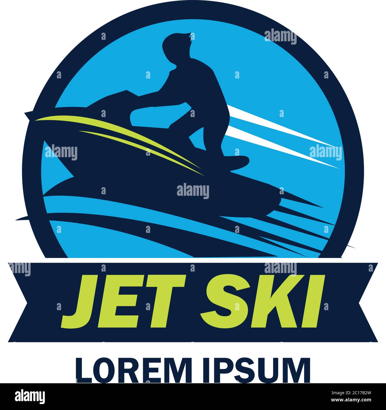 Jet Ski Logo mit Textraum für Ihren Slogan / Tag Linie, Vektor-Illustration Stock Vektor