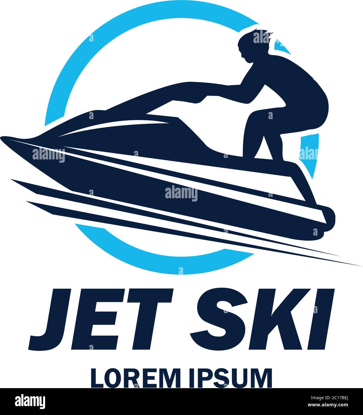 Jet Ski Logo mit Textraum für Ihren Slogan / Tag Linie, Vektor-Illustration Stock Vektor