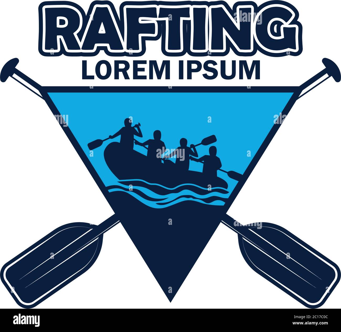 Rafting Logo mit Textraum für Ihren Slogan / Tag Linie, Vektor-Illustration Stock Vektor