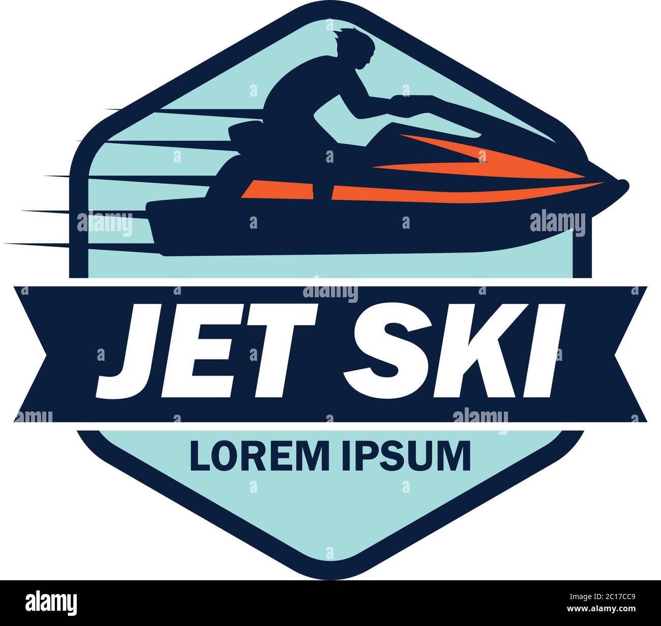 Jet Ski Logo mit Textraum für Ihren Slogan / Tag Linie, Vektor-Illustration Stock Vektor