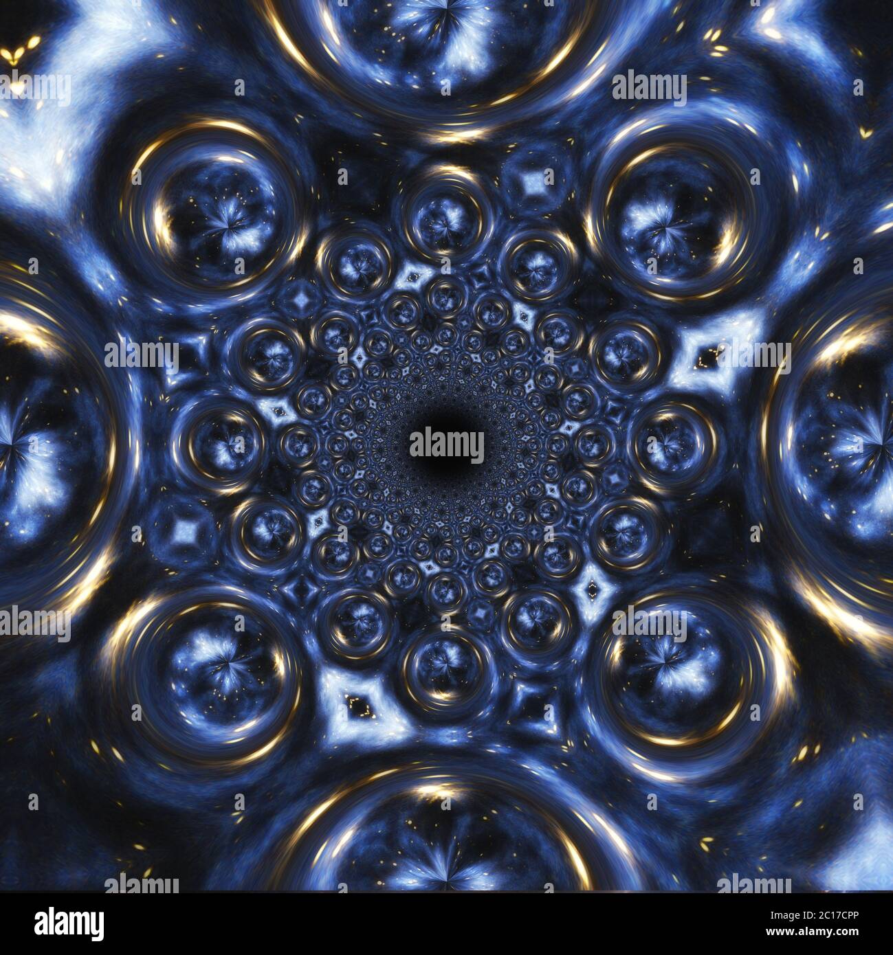Künstlerische Darstellung eines kosmischen schwarzen Lochs. Elemente, die von der NASA eingerichtet Stockfoto