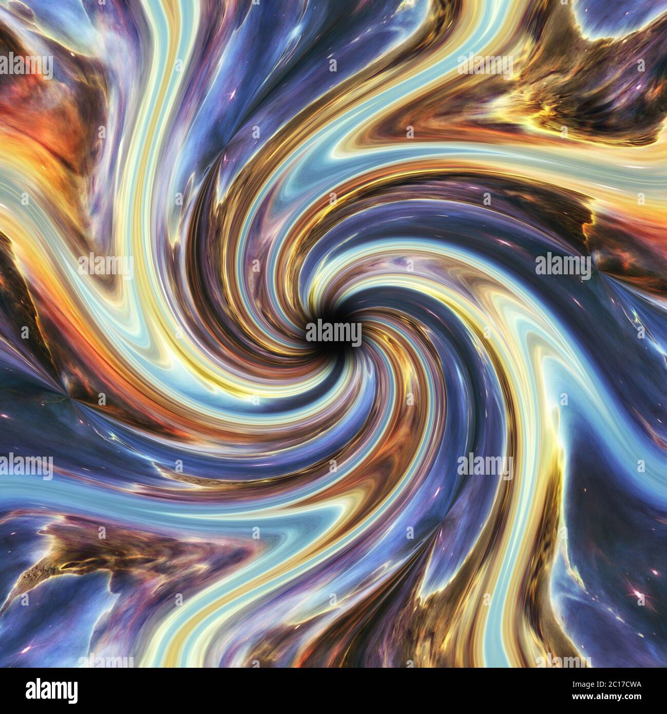 Künstlerische Darstellung eines kosmischen schwarzen Lochs. Elemente, die von der NASA eingerichtet Stockfoto