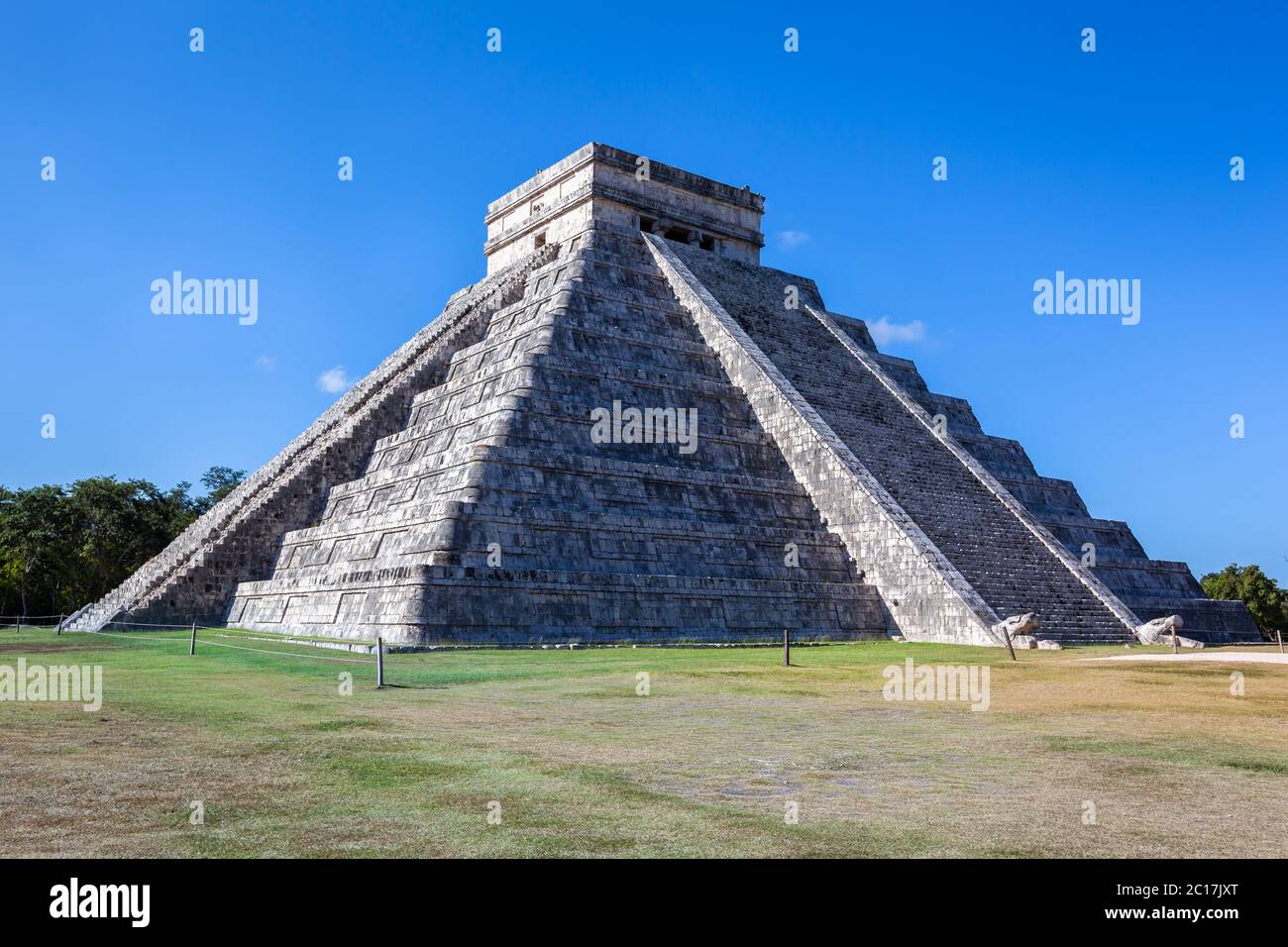 Kukulkan Pyramide Chichen Itza Stockfoto