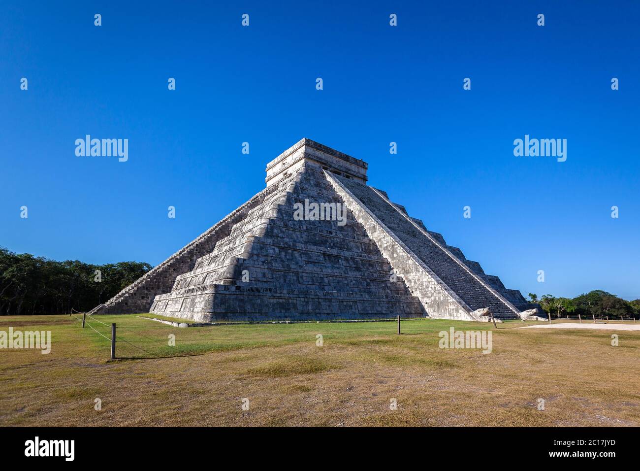 Kukulkan Pyramide Chichen Itza Stockfoto