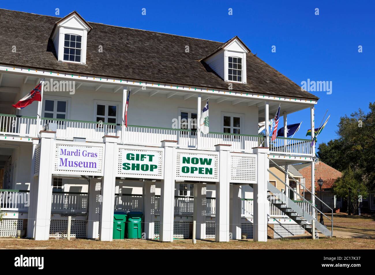 Mardi Gras Museum, Mary Mahoney Walkway Historic District, Biloxi, Mississippi, USA Stockfoto