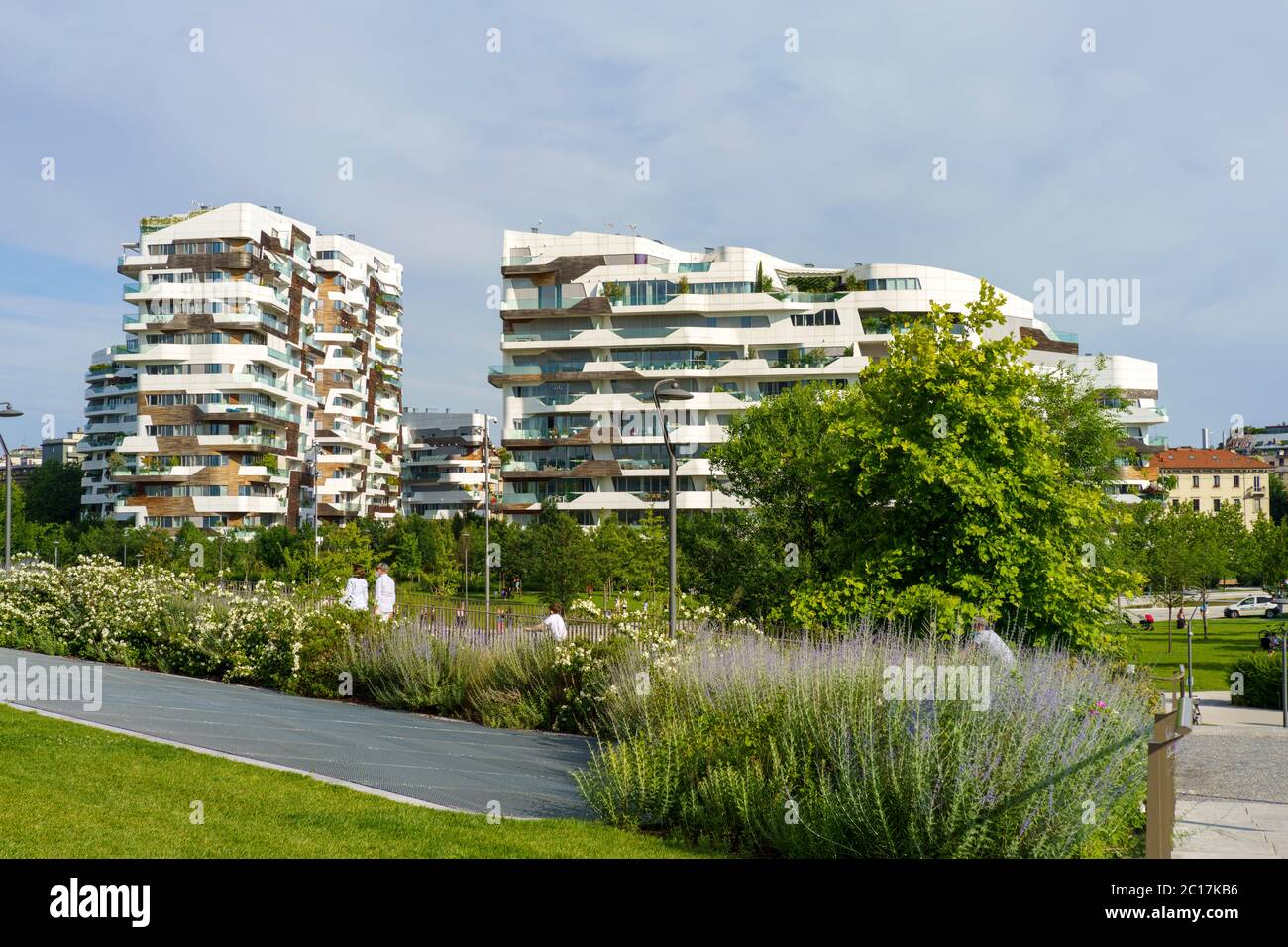 Mailand, Lombardei, Italien: Die modernen Hadid Wohnhäuser in Citylife Stockfoto