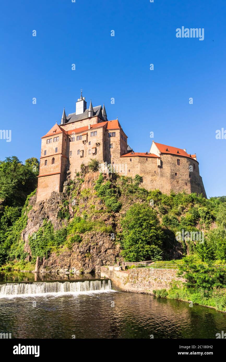 Historisches Kriebstein Schloss bei Waldheim in Sachsen, Deutschland Stockfoto