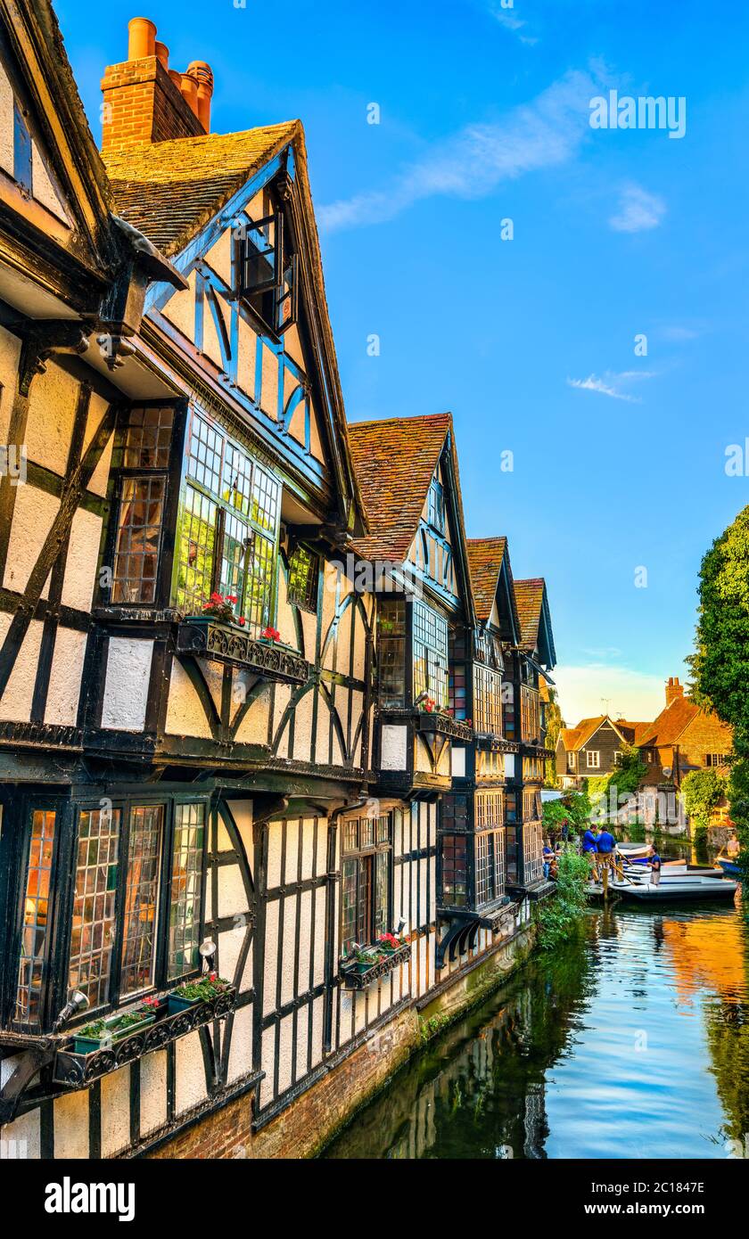 Traditionelle englische Häuser in Canterbury, Großbritannien Stockfoto