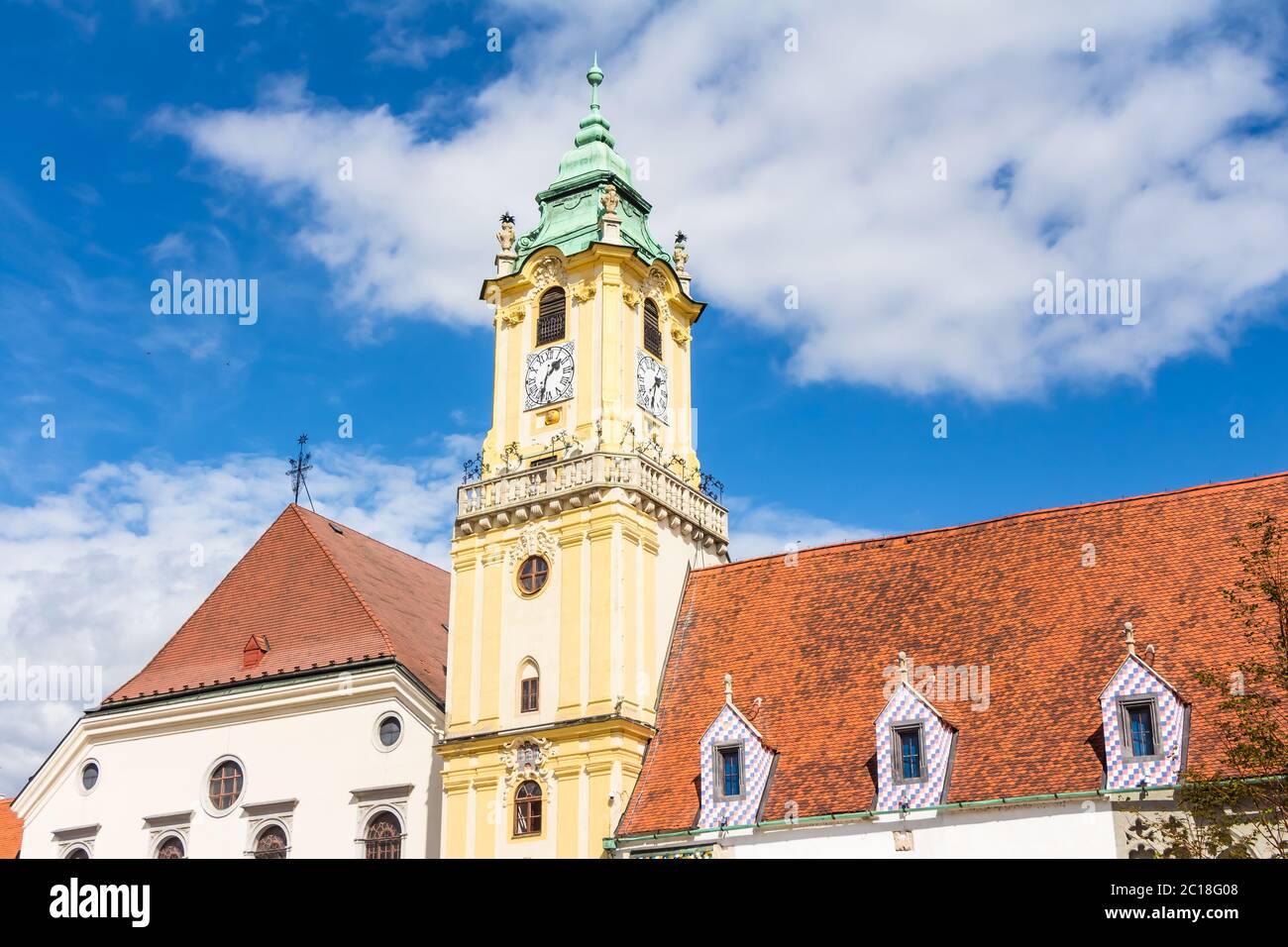 Altes Rathaus im Stadtzentrum von Bratislava, Slowakei Stockfoto
