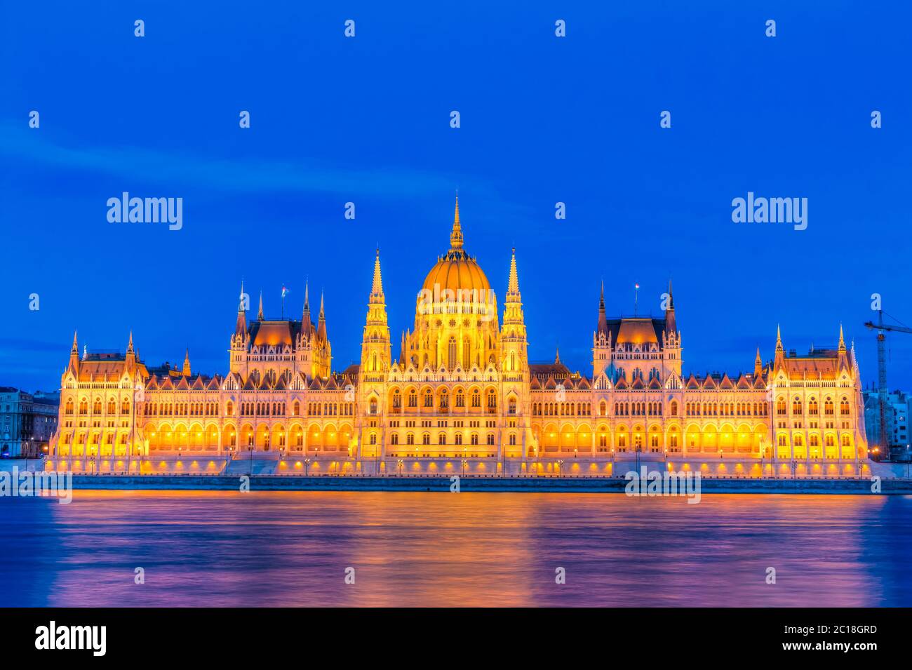 Haus des Landes oder Haus der Nation - Ungarisches Parlamentsgebäude in Budapest Stockfoto