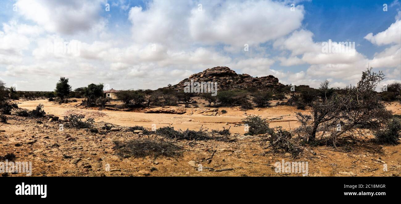 Höhlenmalereien Laas Geel Felsenaussen, Hargeisa, Somalia Stockfoto