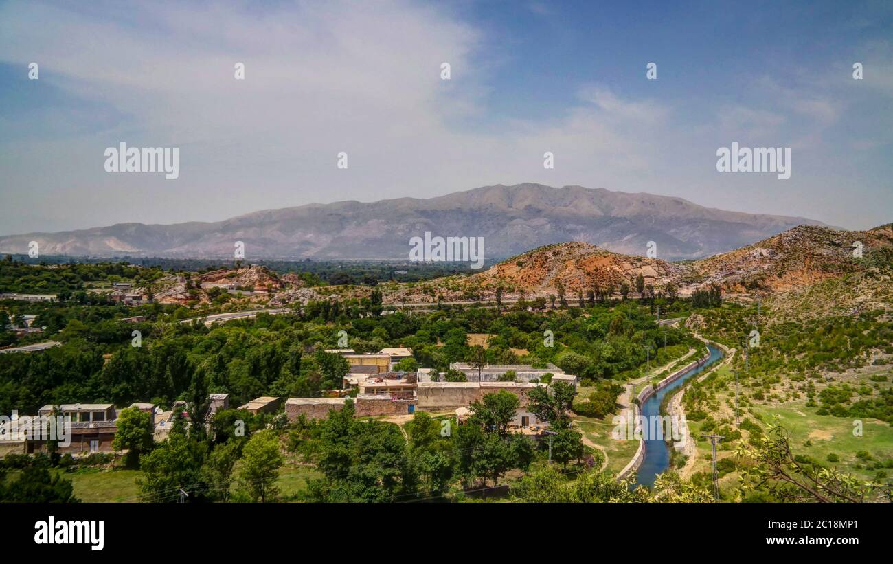 Blick auf die Taxila-Kulturstätte, Pakistan Stockfoto