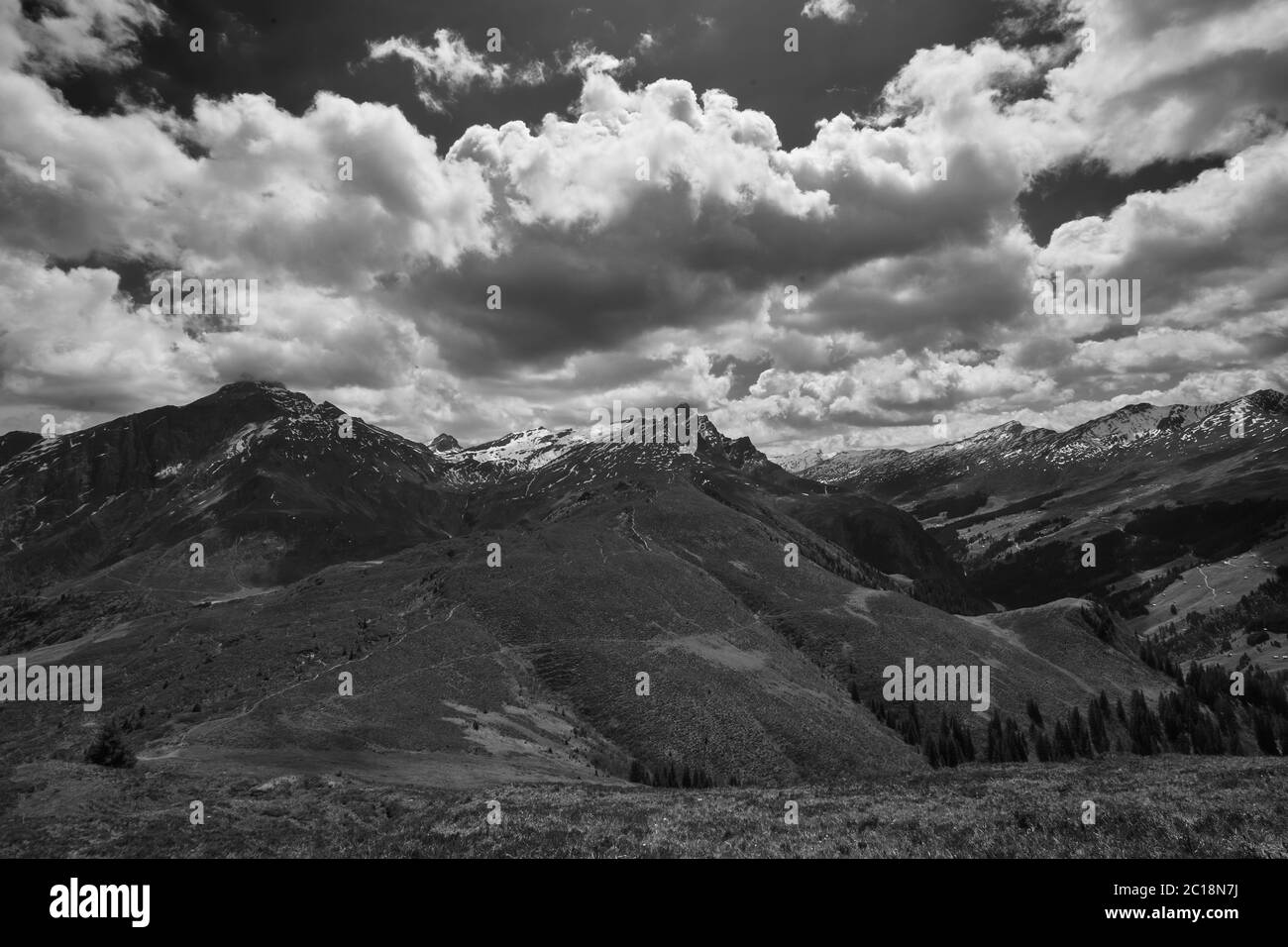 Schweiz Alpen Graubünden Berglandschaft Piz Beverin Stockfoto