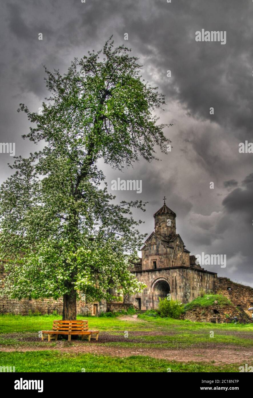 Tatev Kloster am bösen Tag, Goris Armenien Stockfoto