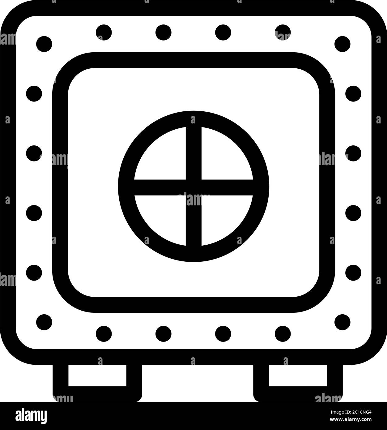 Vault Symbol Leitung im flachen Stil Vektor für Apps, UI, Websites. Schwarzes Symbol Vektor Illustration. Stock Vektor
