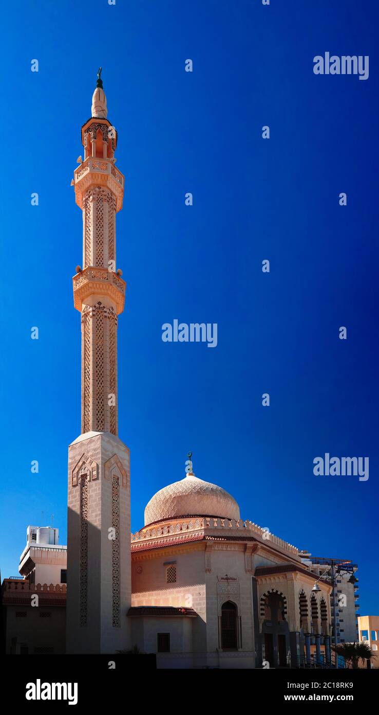 Außenansicht der Mersa Matruh Development Moschee, Ägypten Stockfoto