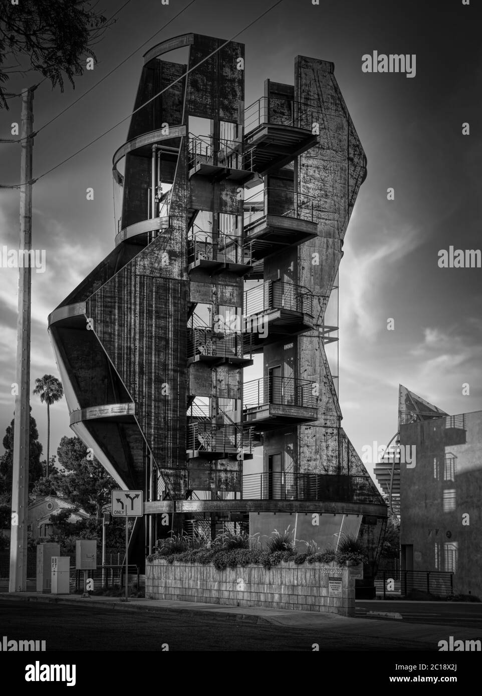 Samitaur Tower Monochrome, Culver City, Kalifornien Stockfoto