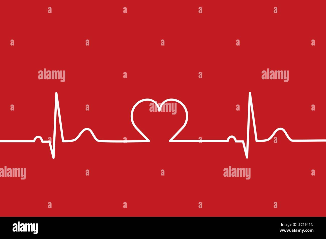 Rotes Licht mit einem Herzen in der Mitte Stock-Vektorgrafik - Alamy