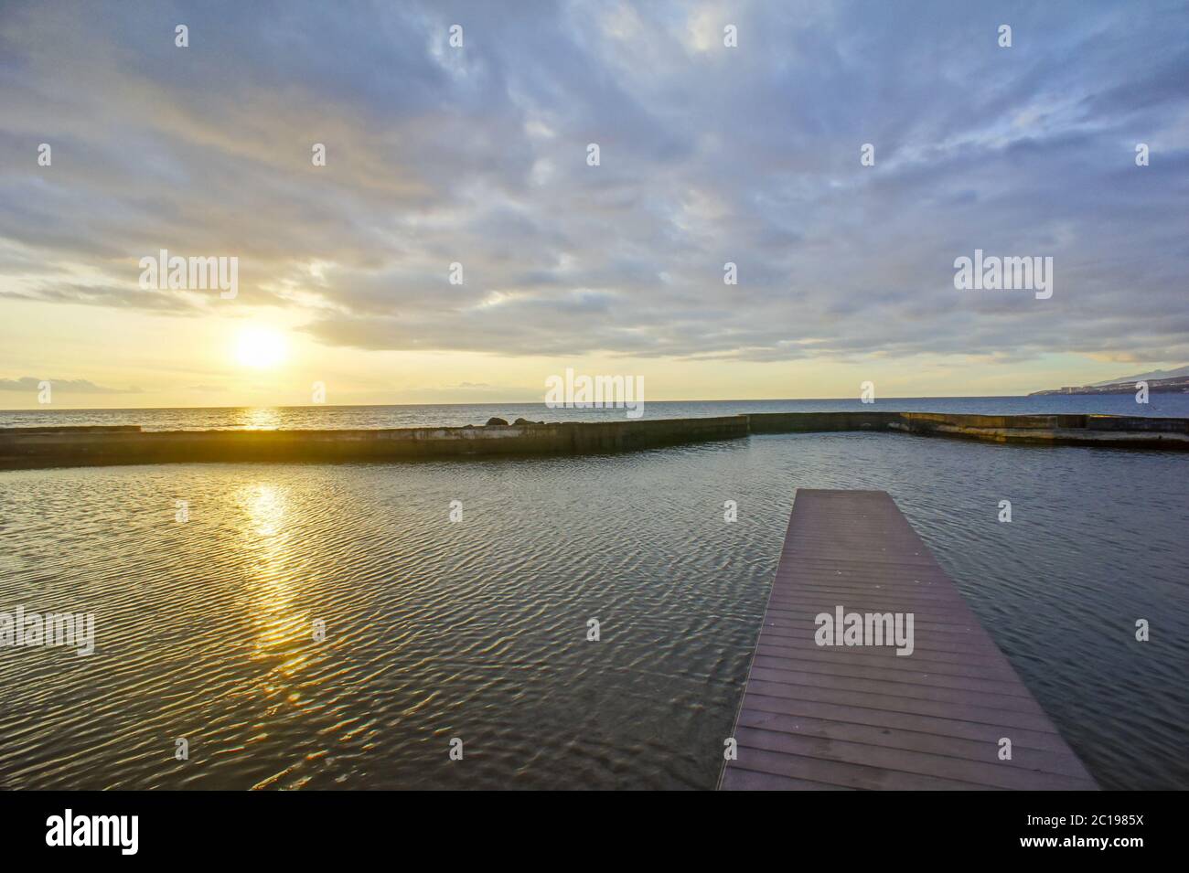 Sunrise-Pier Stockfoto