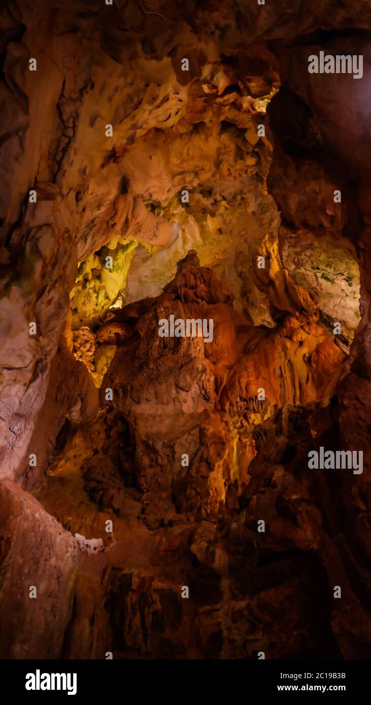 Innenansicht der Grutas Mira de Aire Höhle, Portugal Stockfoto