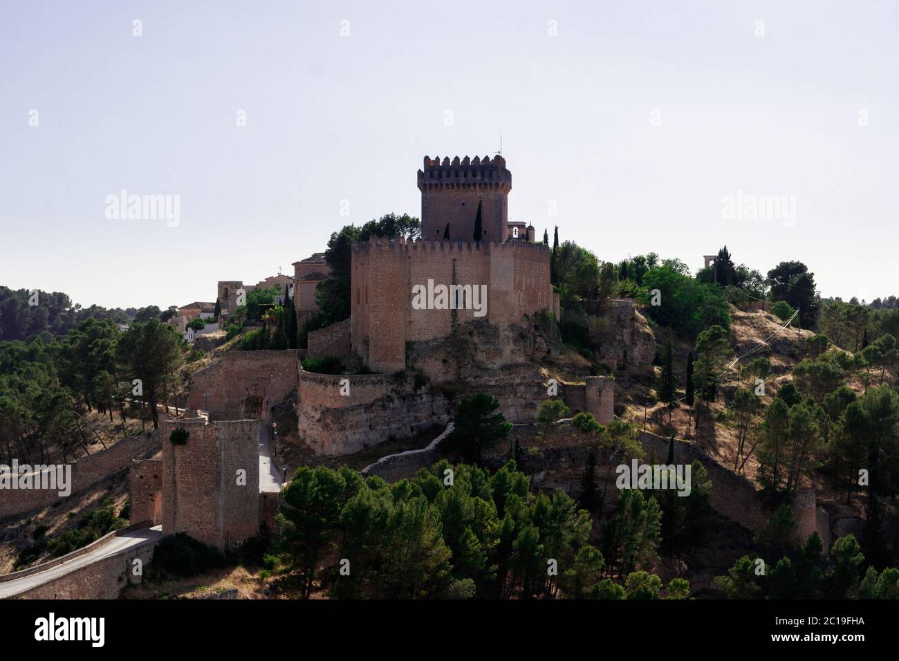 Mittelalterliche Burg in der antiken Stadt in spanien Stockfoto