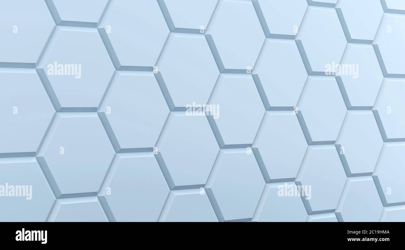 Hintergrund blau Polygon Hexagon abstrakte Vorlage leer Design Grafik 3D-Illustration Stockfoto