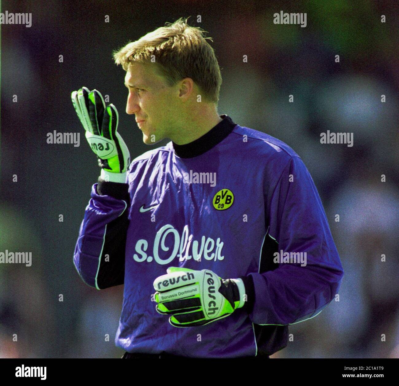 Dortmund Deutschland 8.8.1998, Fußball: Freundschaftsspiel Borussia Dortmund (BVB) gegen Ajax Amsterdam (Ajax) – Stefan KLOS (BVB) Stockfoto