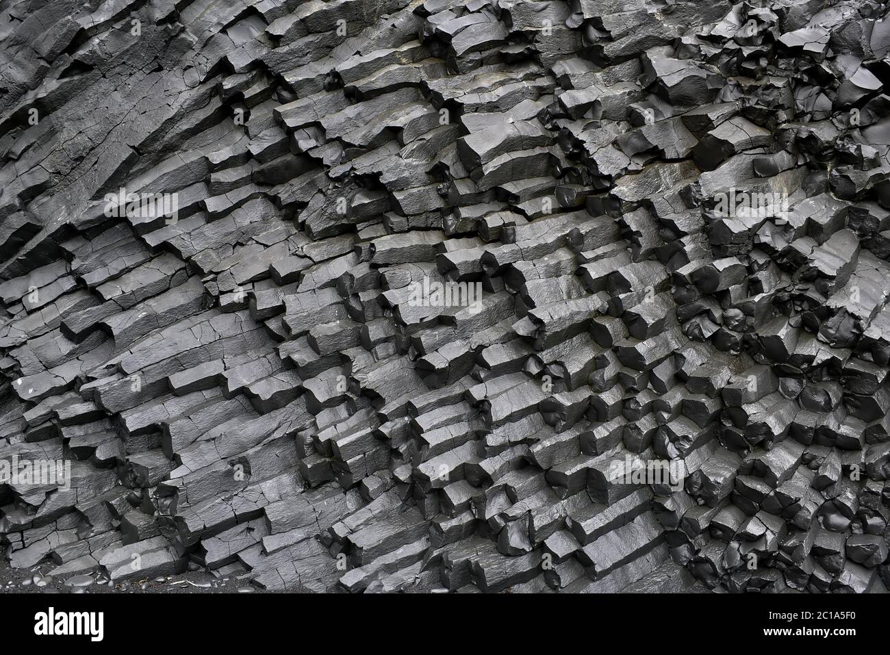 Basaltsäulenbildung Stockfoto