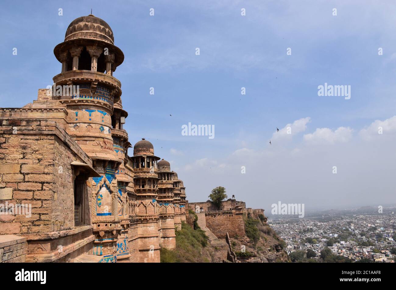 Gwalior, Madhya Pradesh/Indien : 15. März 2020 - man Singh Palast von 'Gwalior Fort' Stockfoto