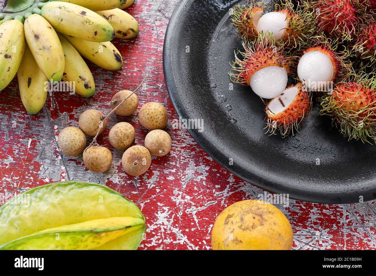 Leckere exotische Früchte Stockfoto