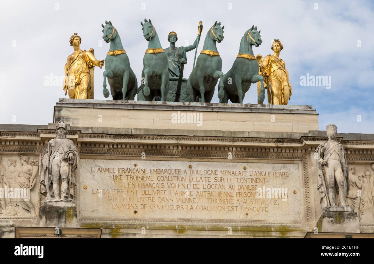 Arc de Triomphe du Carrousel Stockfoto