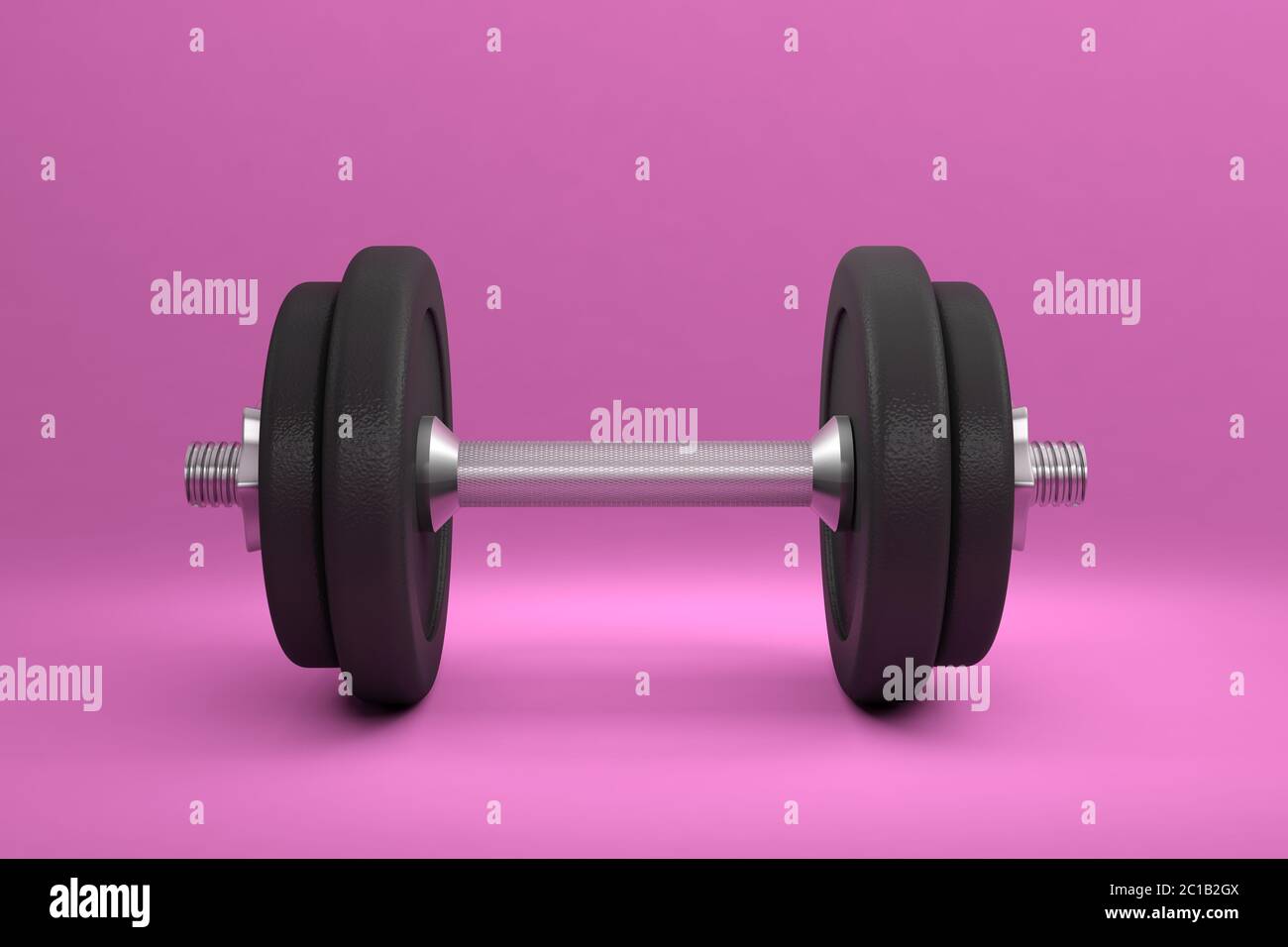 Hantel Bodybuilding Gewichtheben Sportgewichte 3D Stockfoto